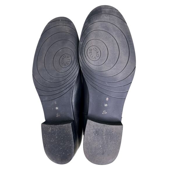 Ciao Bella Black Leather Riding Boots Back Zipper - Picture 10 of 10